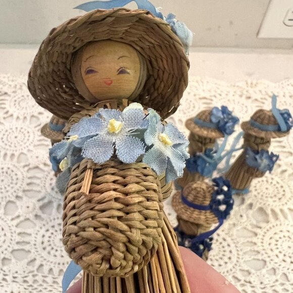 7 Vintage Rush straw dolls Made in Korea - Picture 5 of 11